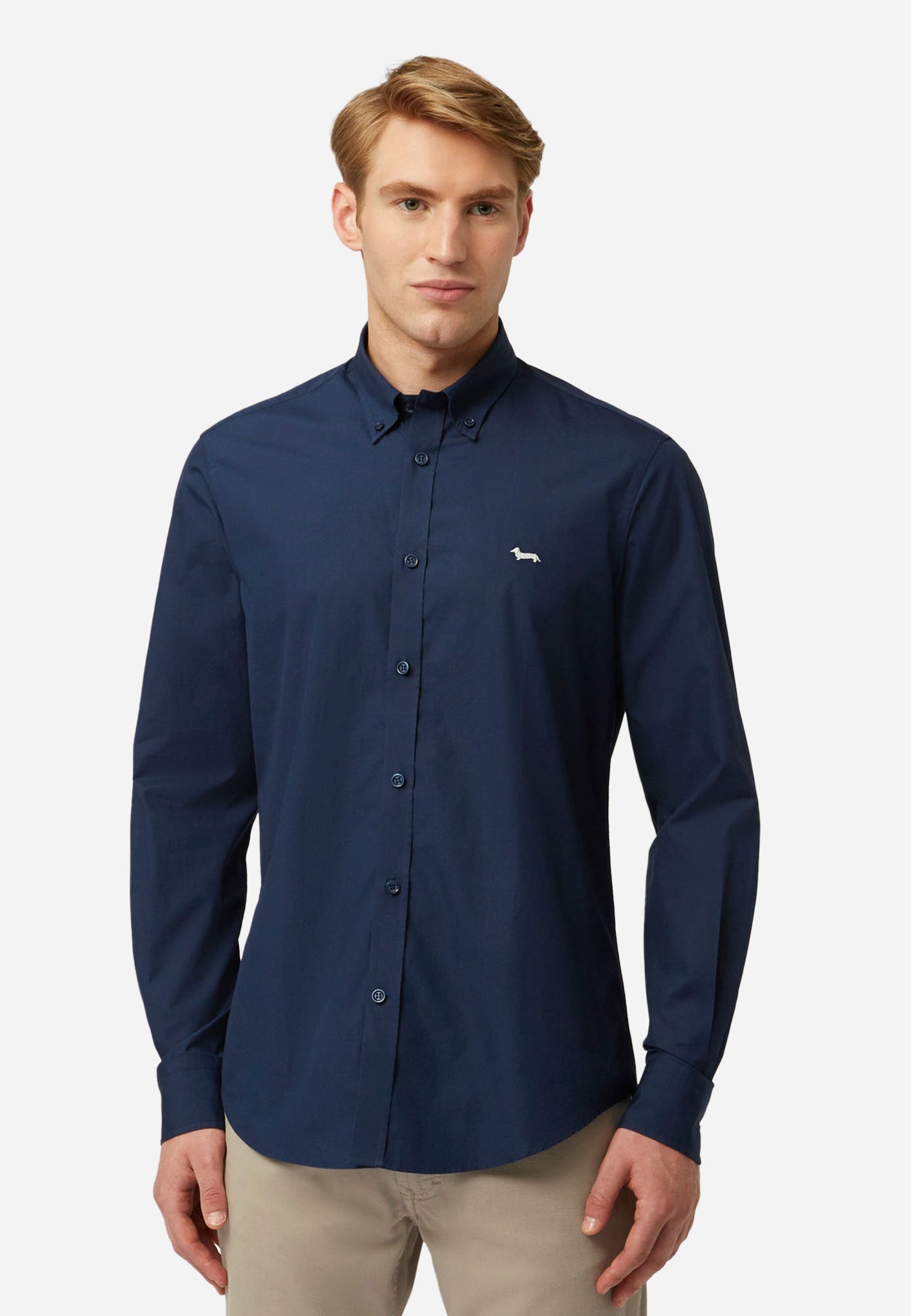 CAMISA HARMOT&BLAINE AZUL ALGOD (CR1043N11759M-808)