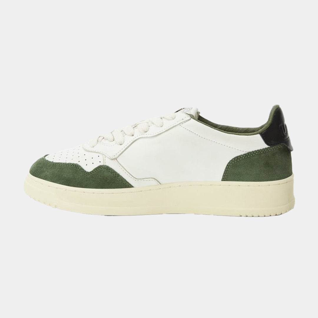 Tenis Medalist Low en Cuero Blanco/Verde