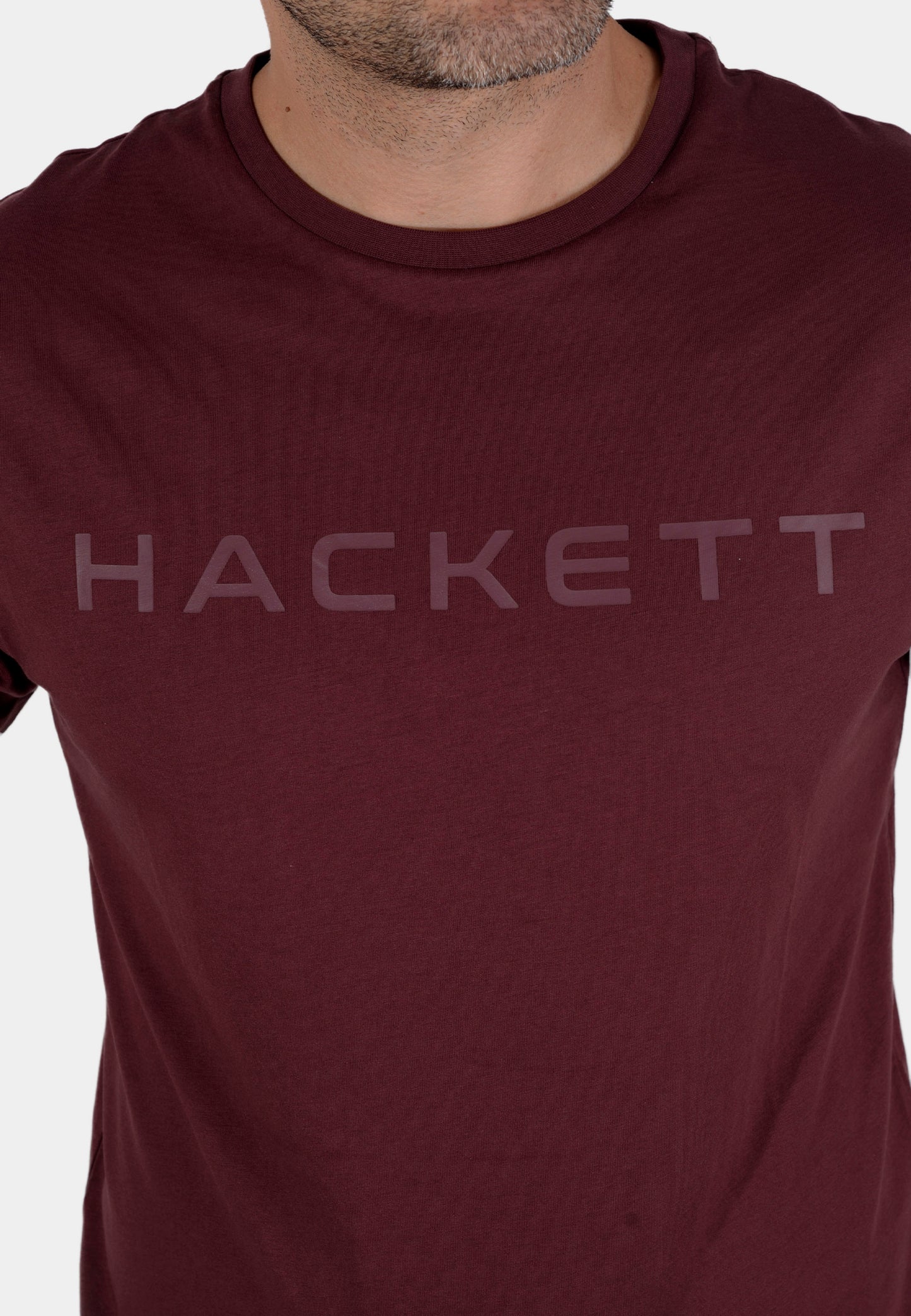 CAMISETA T-SHIRTS HACKETT VINOTINTO 100% COTTON (HM500713-294)