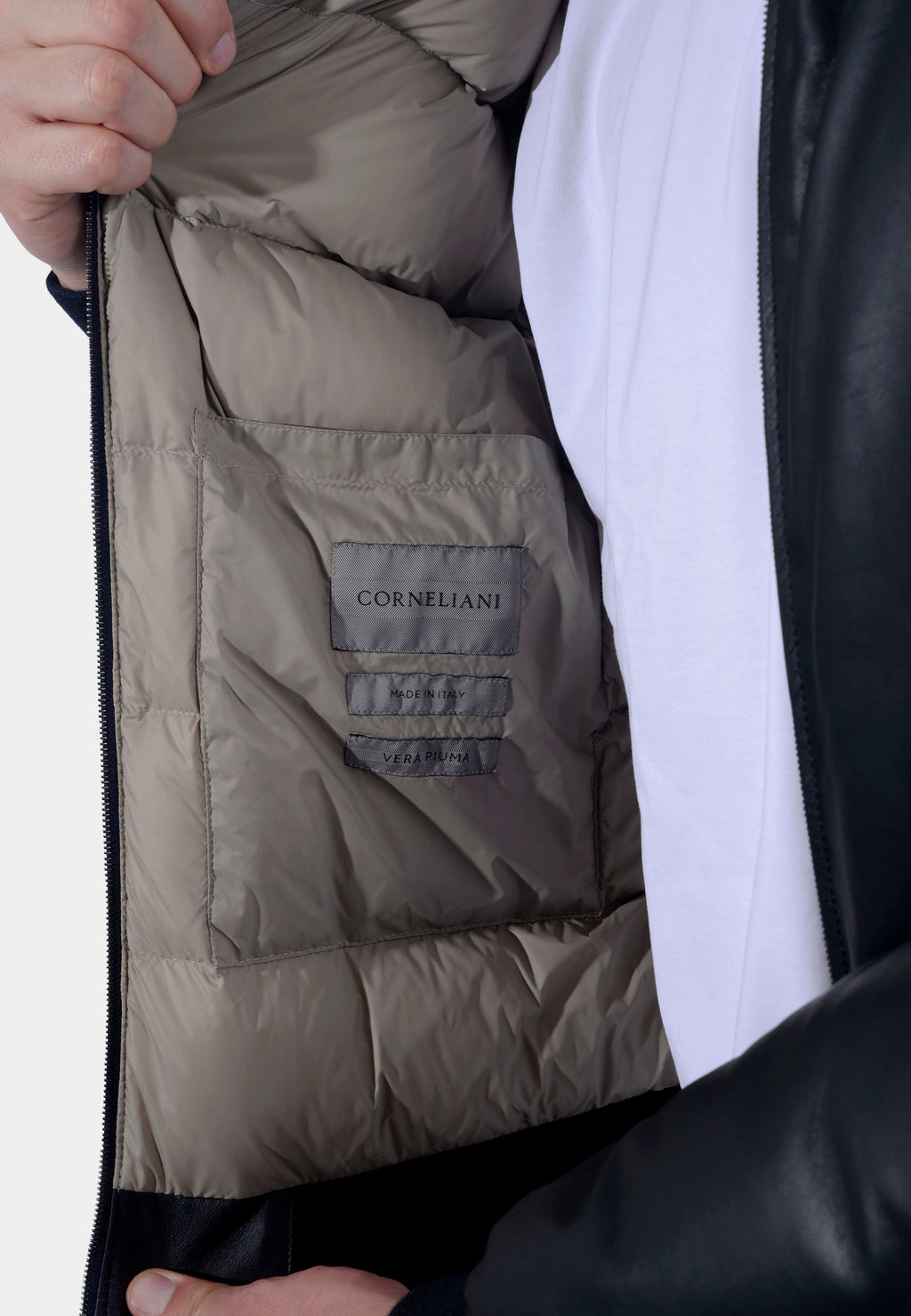 CHAQUETA PIEL CORNELIANI AZUL CUERO (90L5E8-2820105-001)
