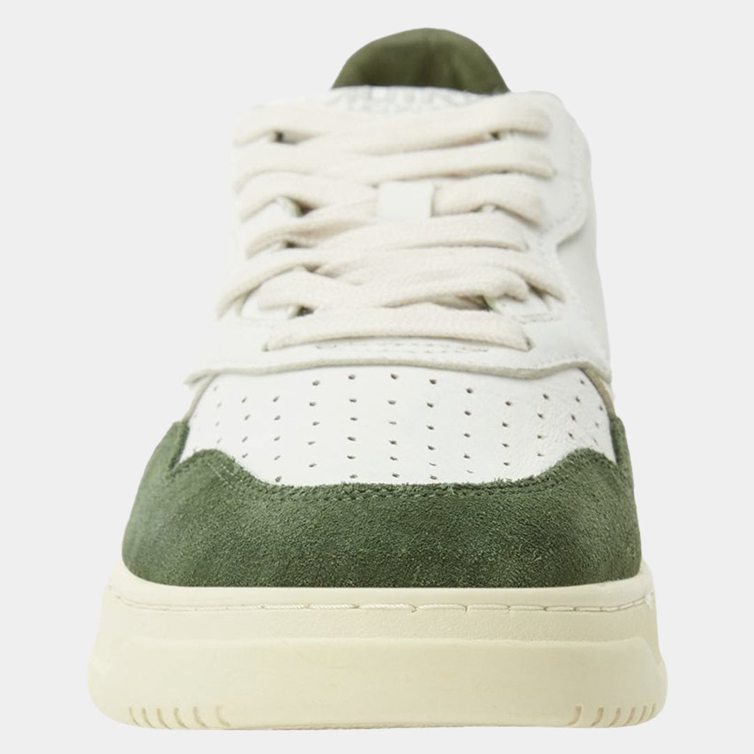 Tenis Medalist Low en Cuero Blanco/Verde