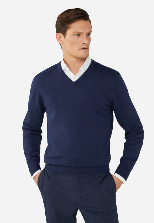 SWETER HACKETT LONDON AZUL ALG + SEDA (HM703083-595)