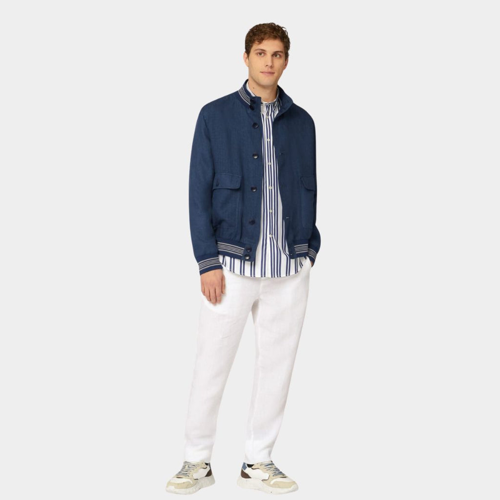 CHAQUETA HARMONT & BLAINE AZUL ALGODON (K0L2220527680-802)