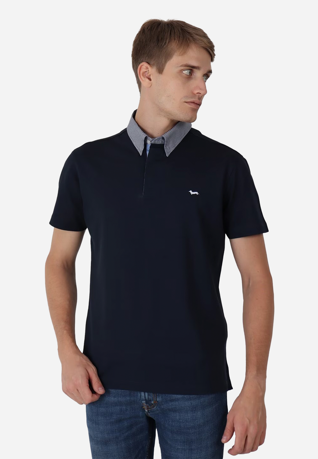 CAMISETA POLO HARMONT & BLAINE AZUL ALGODON (LRM003020004S04-801)