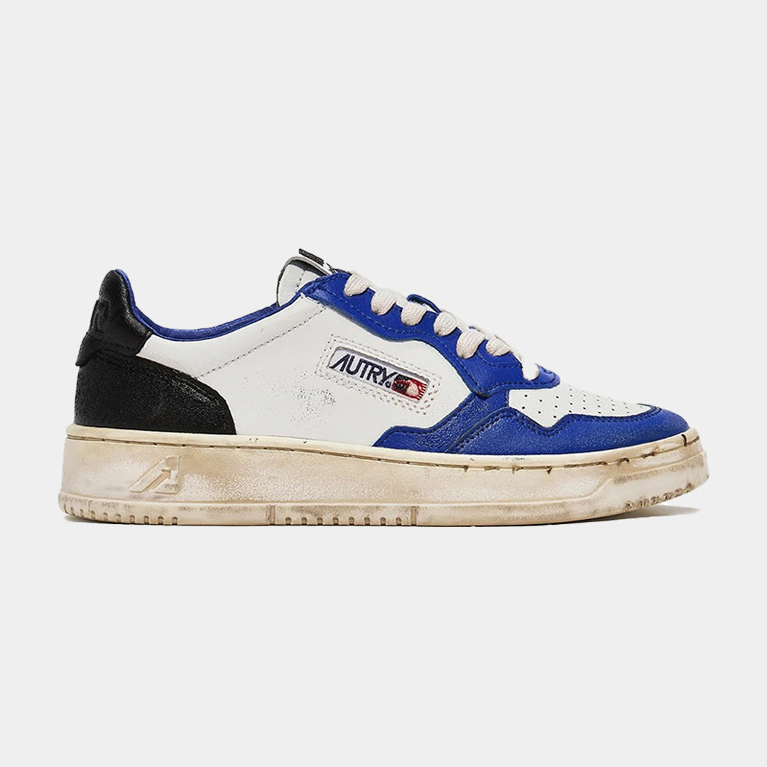 Tenis Medalist Low en Cuero Blanco/Azul