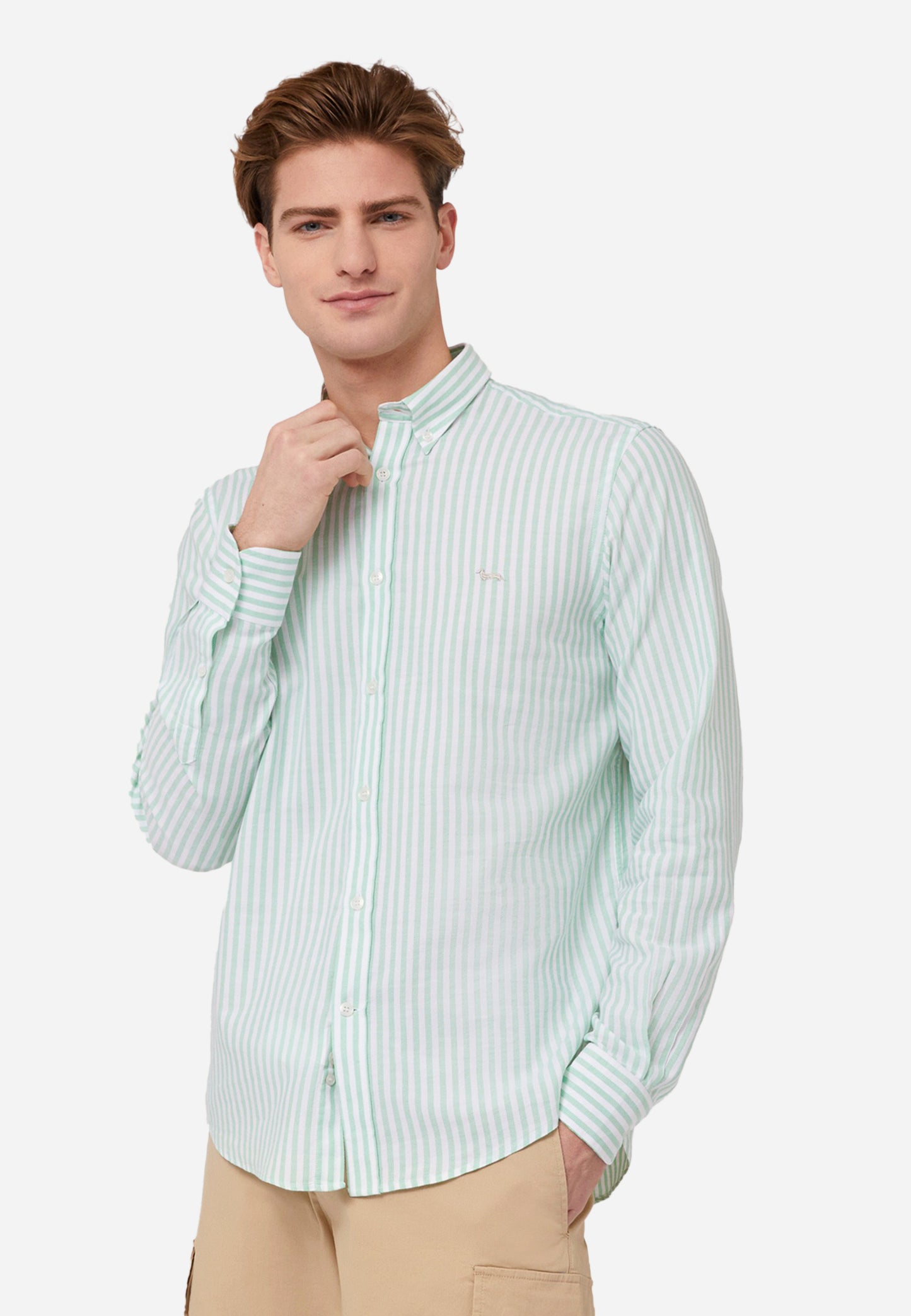 CAMISA HARMOT&BLAINE VERDE RYS ALGOD (CRL013012828M-646)