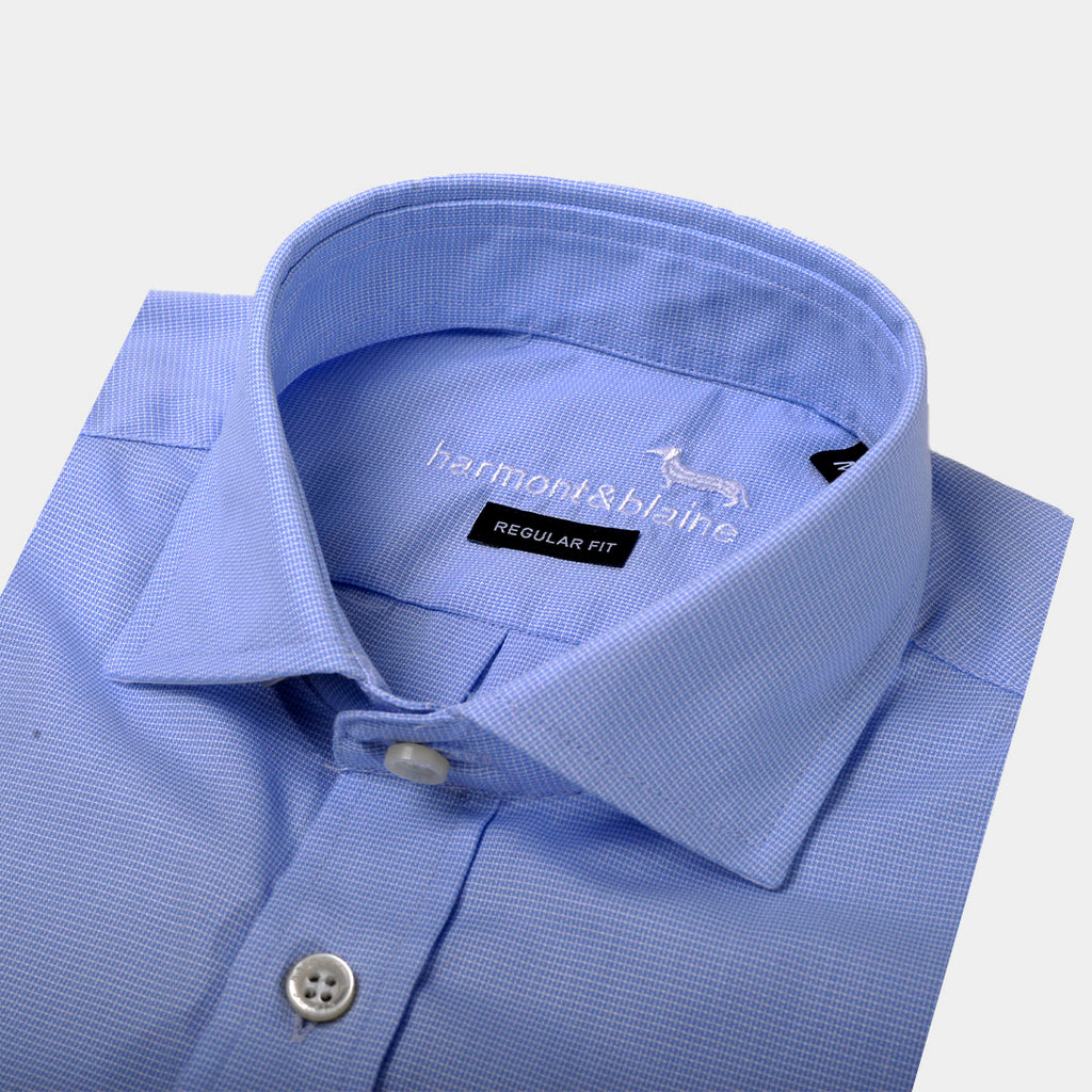 CAMISA HARMONT AZUL ALGOD (CRK011007634I-837)