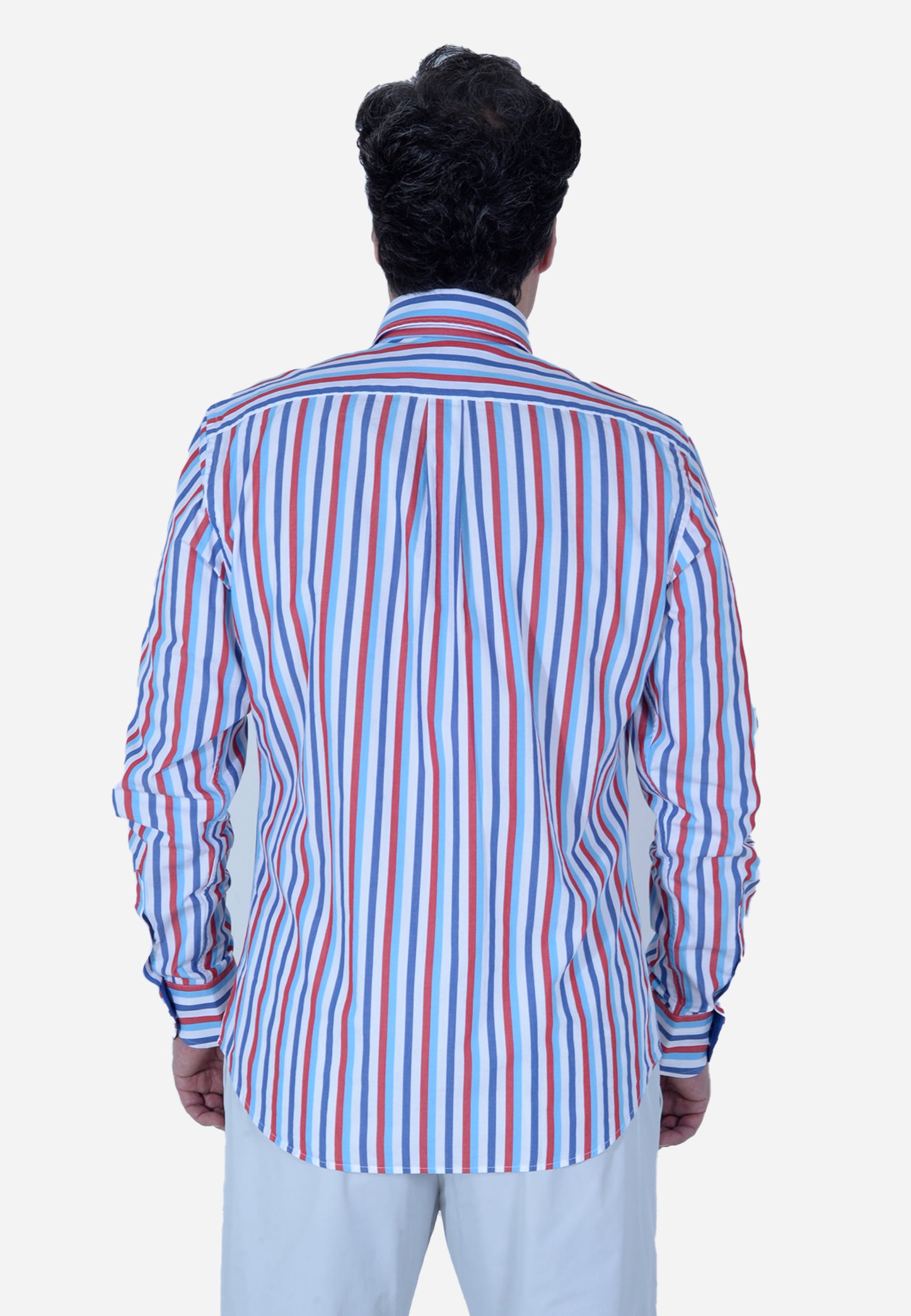 CAMISA HARMONT & BLAINE RAYAS ROJO AZUL BLANCO ALGODÓN (CRL011012805B-510)