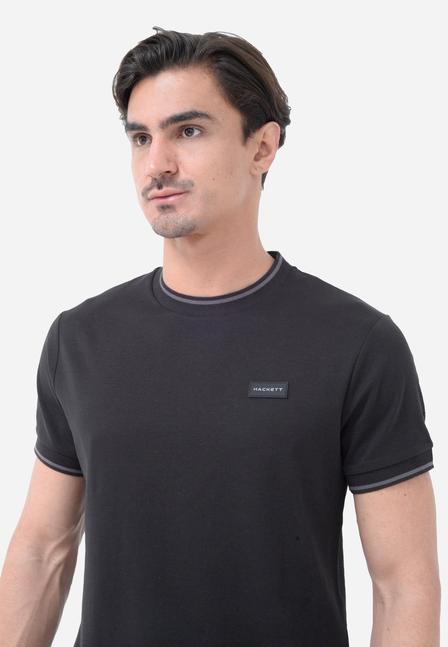 CAMISETA-TSHIRT HACKETT LONDON NEGRO ALGODON (HM500782-999)