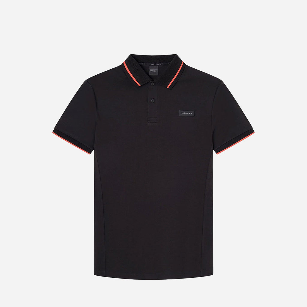 Camiseta Polo Negra/Naranja H.L.