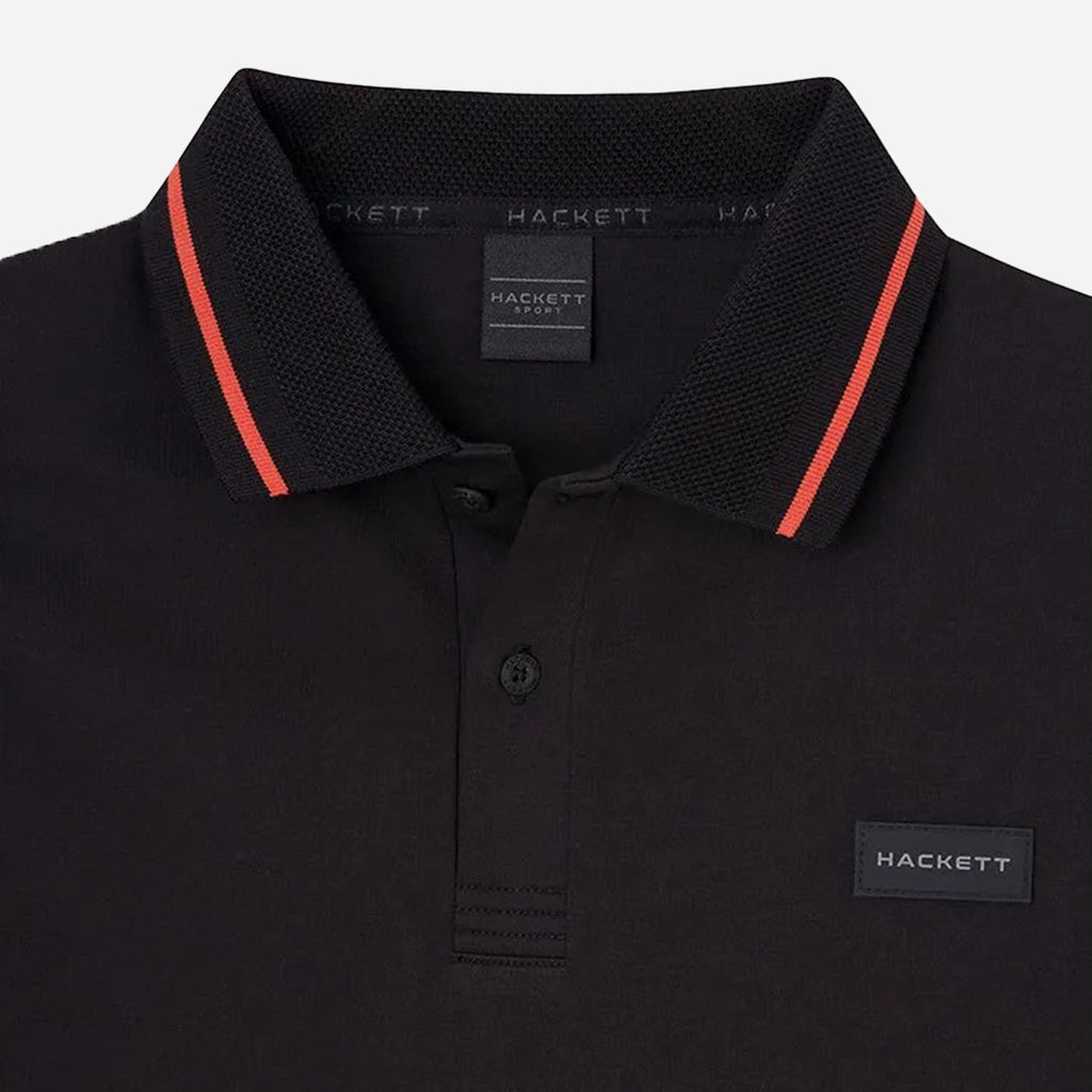 Camiseta Polo Negra/Naranja H.L.