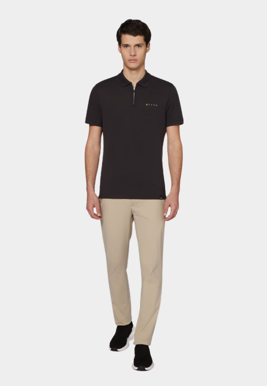 CAMISETA POLO BOGGI NEGRO ALG + POLIES + ELAS (24P046703)