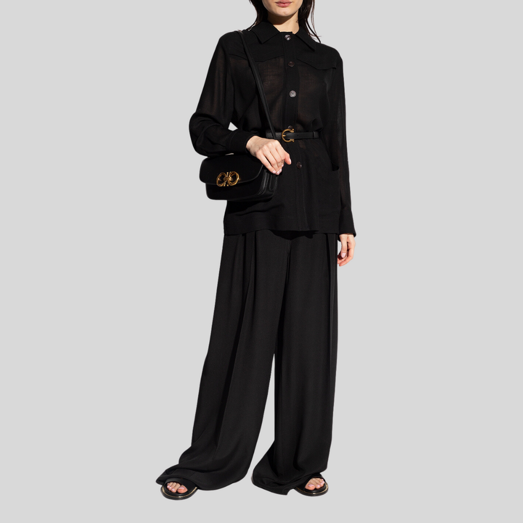 SANDALIA FERRAGAMO DAMA NEGRO CUERO (759952-MEKELA10)