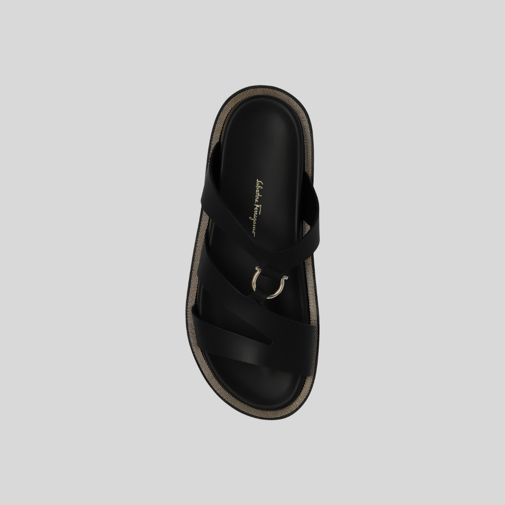 SANDALIA FERRAGAMO DAMA NEGRO CUERO (759952-MEKELA10)
