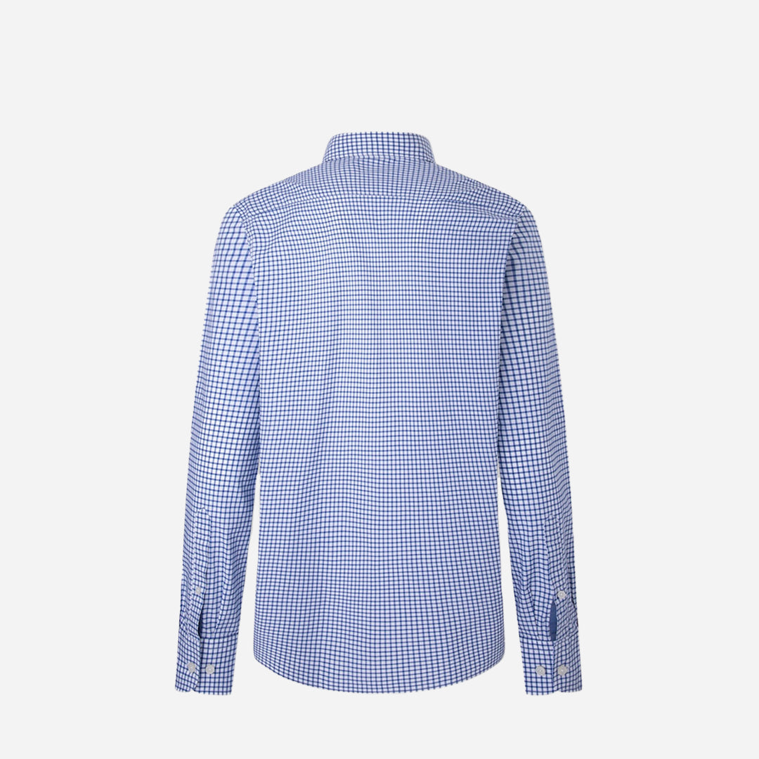 Camisa de Cuadros Clásica Azul Claro H.L.