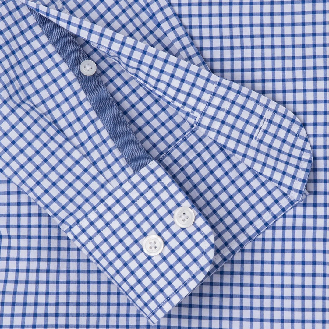 Camisa de Cuadros Clásica Azul Claro H.L.
