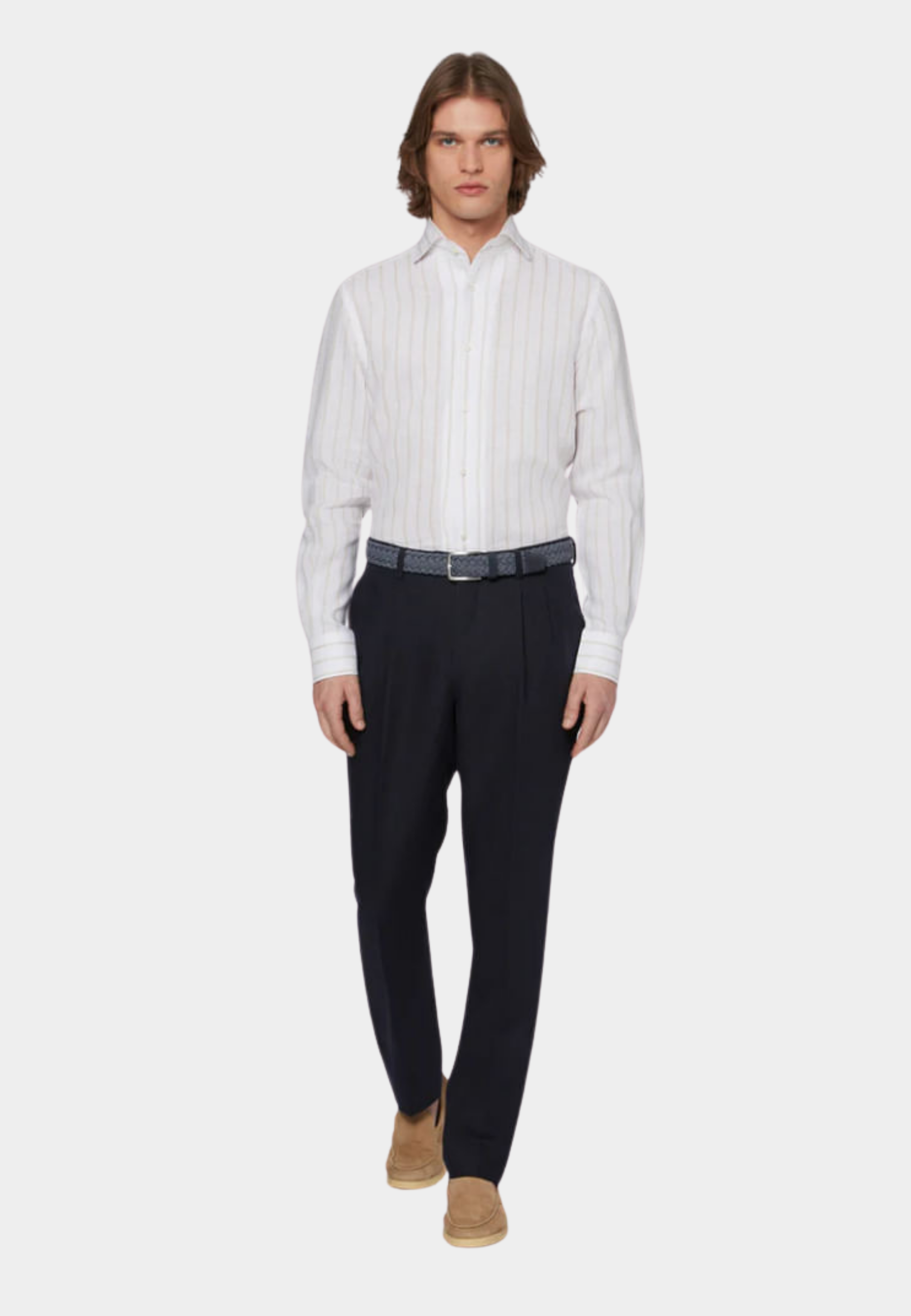 Camisa Rayas Neutros B.