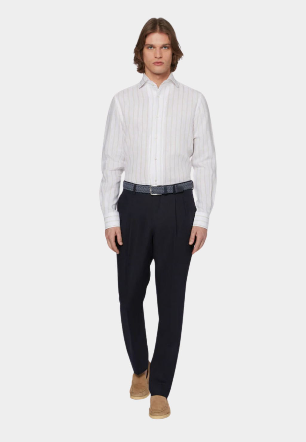 CAMISA SPORT BOGGI  BLANCO  RY CAFE LINO (24P043601)