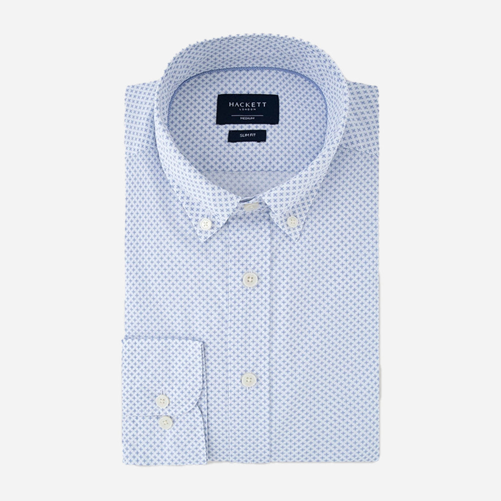 CAMISA SPORT HACKETT LONDON BLANCO FIG ALGODON (HM309828-8AM)