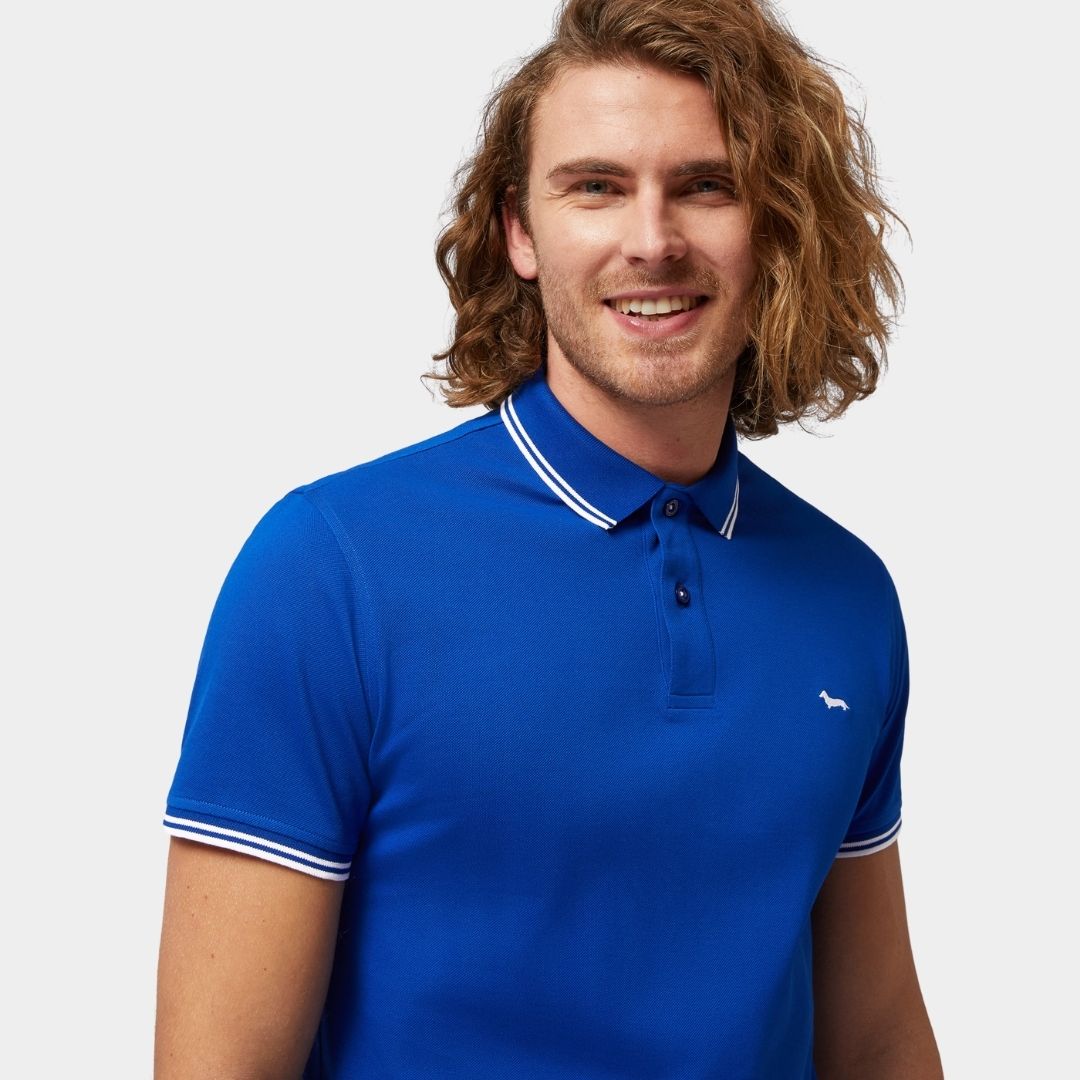 Camisa Hombre Polo Azul Rey H&B