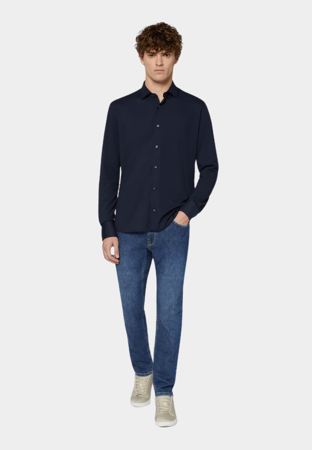 CAMISA SPORT  BOGGI AZUL ALG + POLI + ELAS