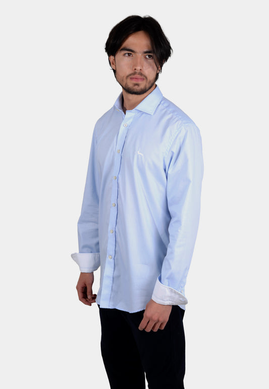 CAMISA HARMONT AZUL ALGOD (CRK011007634I-837)