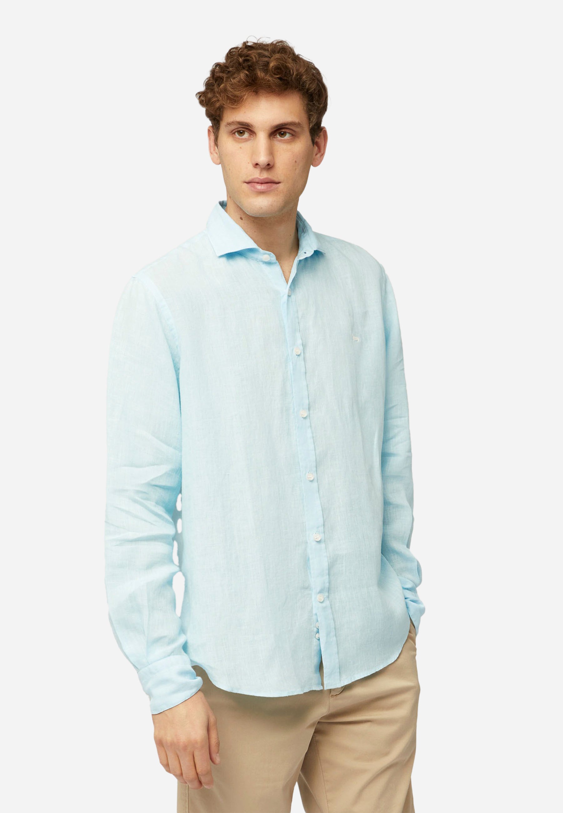 Camisa Lino Azul Cielo H&B