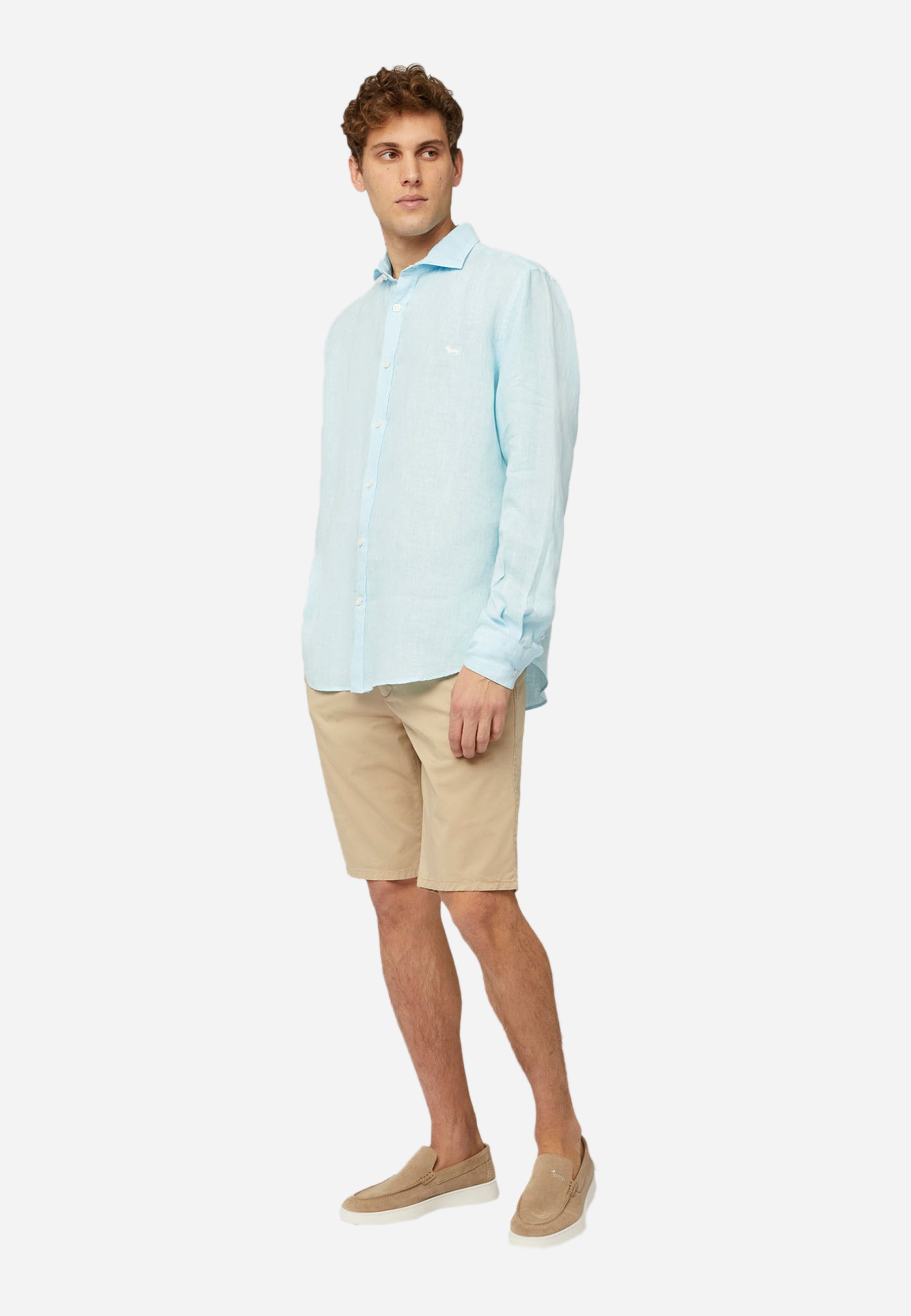 Camisa Lino Azul Cielo H&B