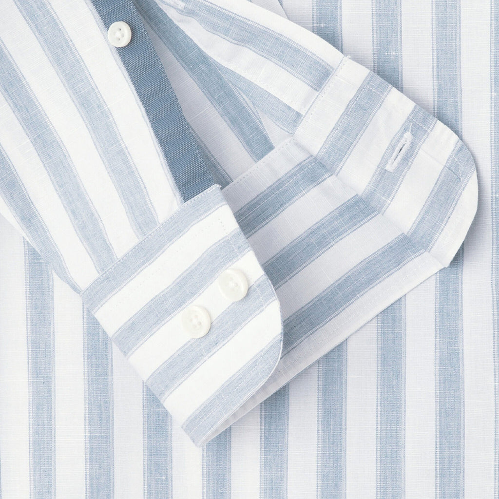 CAMISA SPORT HACKETT LONDON AZUL RYS ALG + LINO + TENCEL (HM309854-5AR)