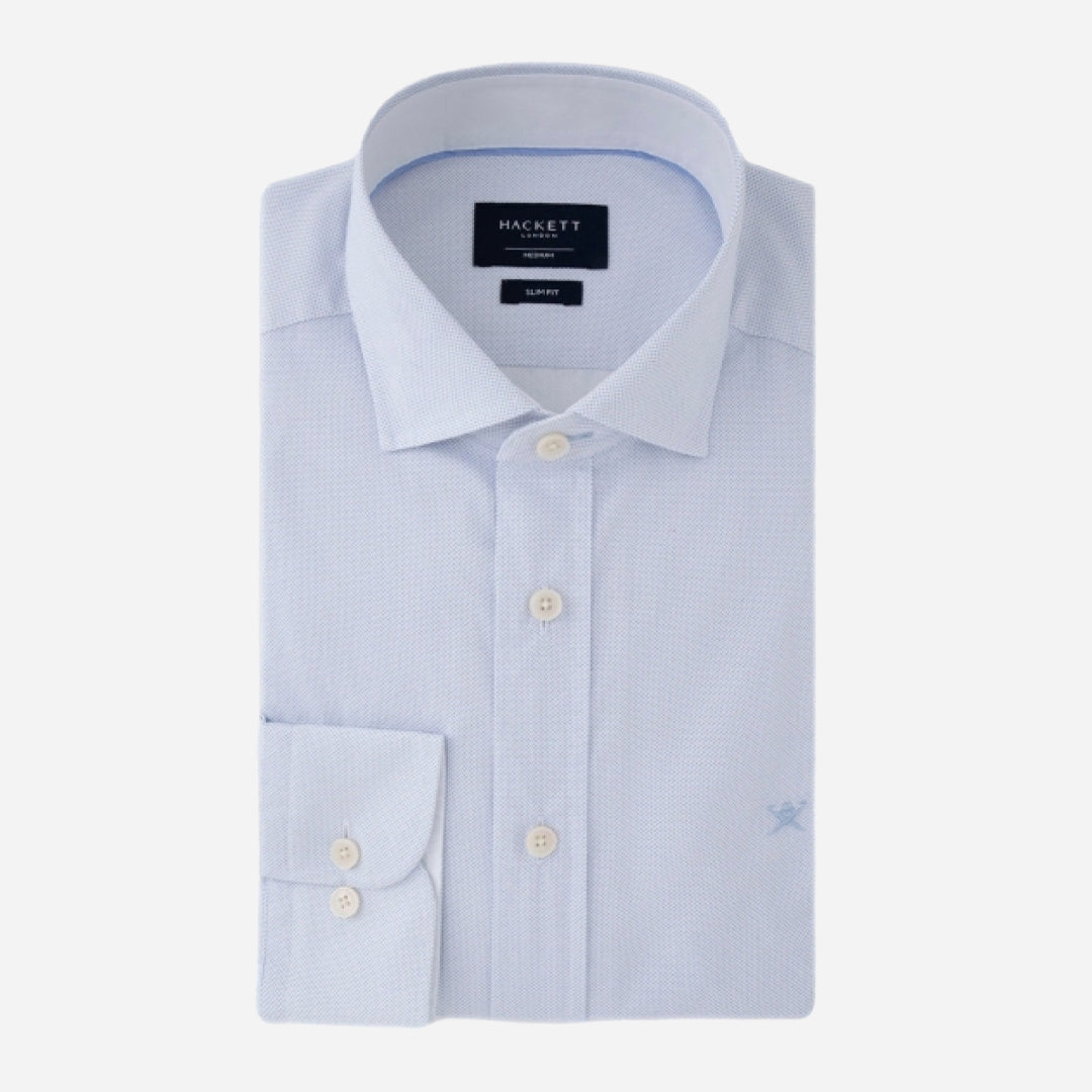 CAMISA SPORT HACKETT LONDON AZUL PTOS ALGODON (HM309859-8AM)