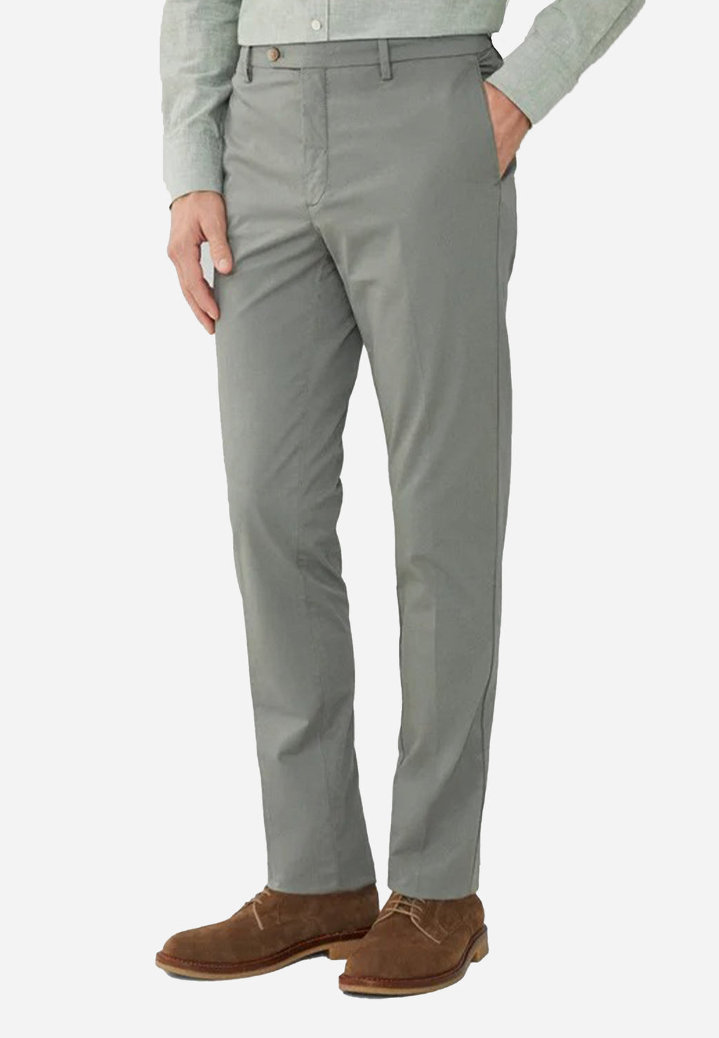 PANTALON CHINO HACKETT LONDON VERDE ALG + ELAS (HM212605R-8HO)