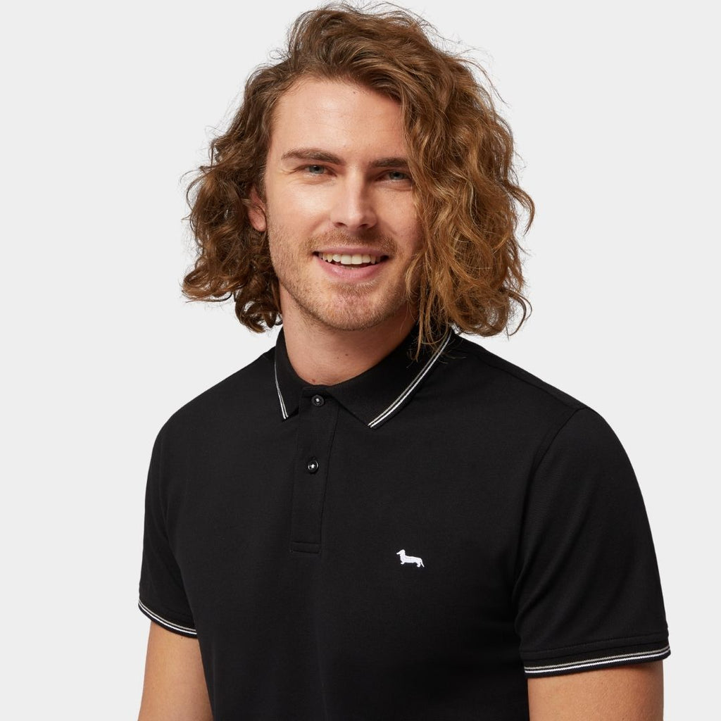 CAMISETA POLO HARMOT&BLAINE NEGRO ALGODÓN (LNL032020862-999)