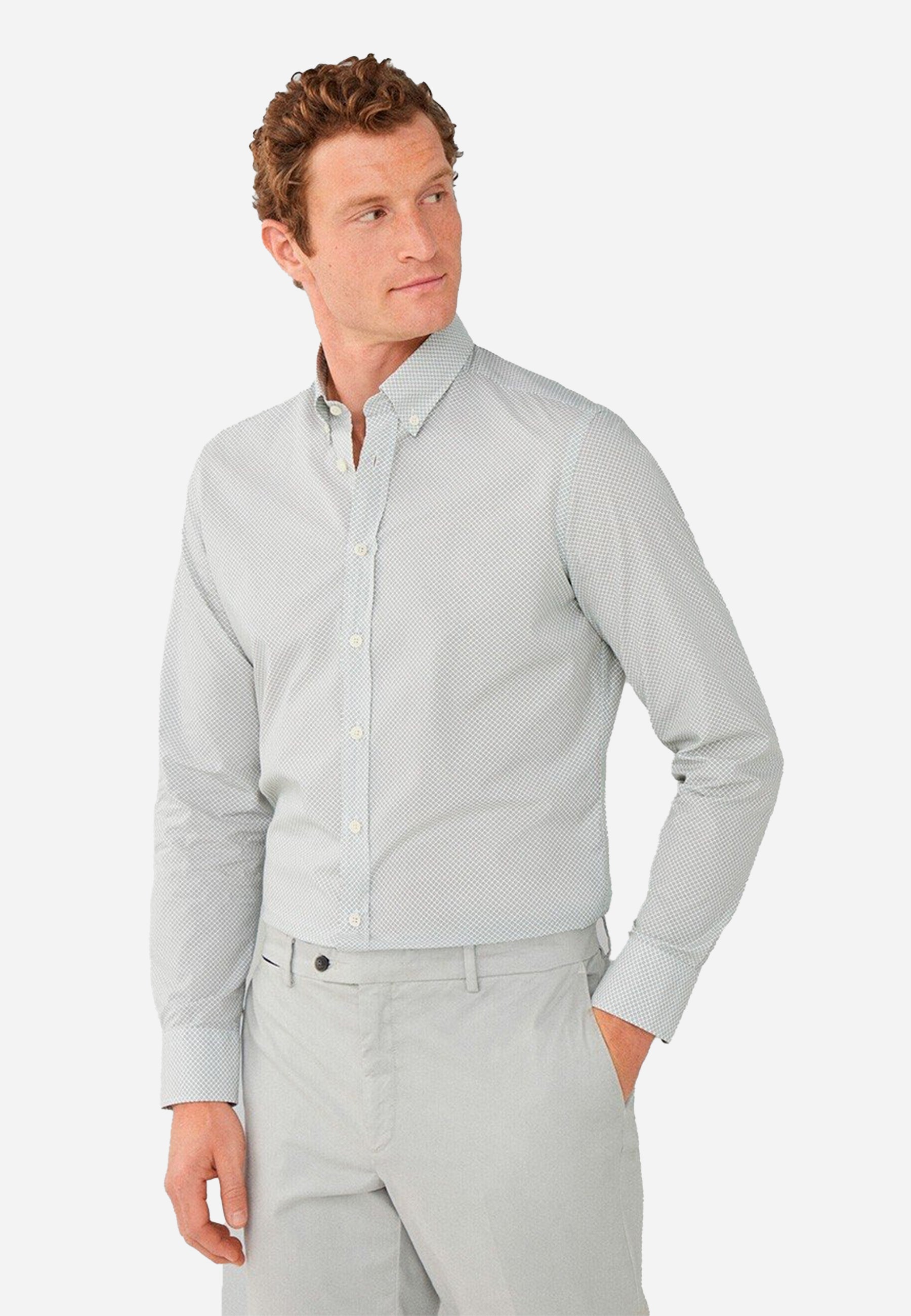 Camisa Hombre Rayas Gris H.L.