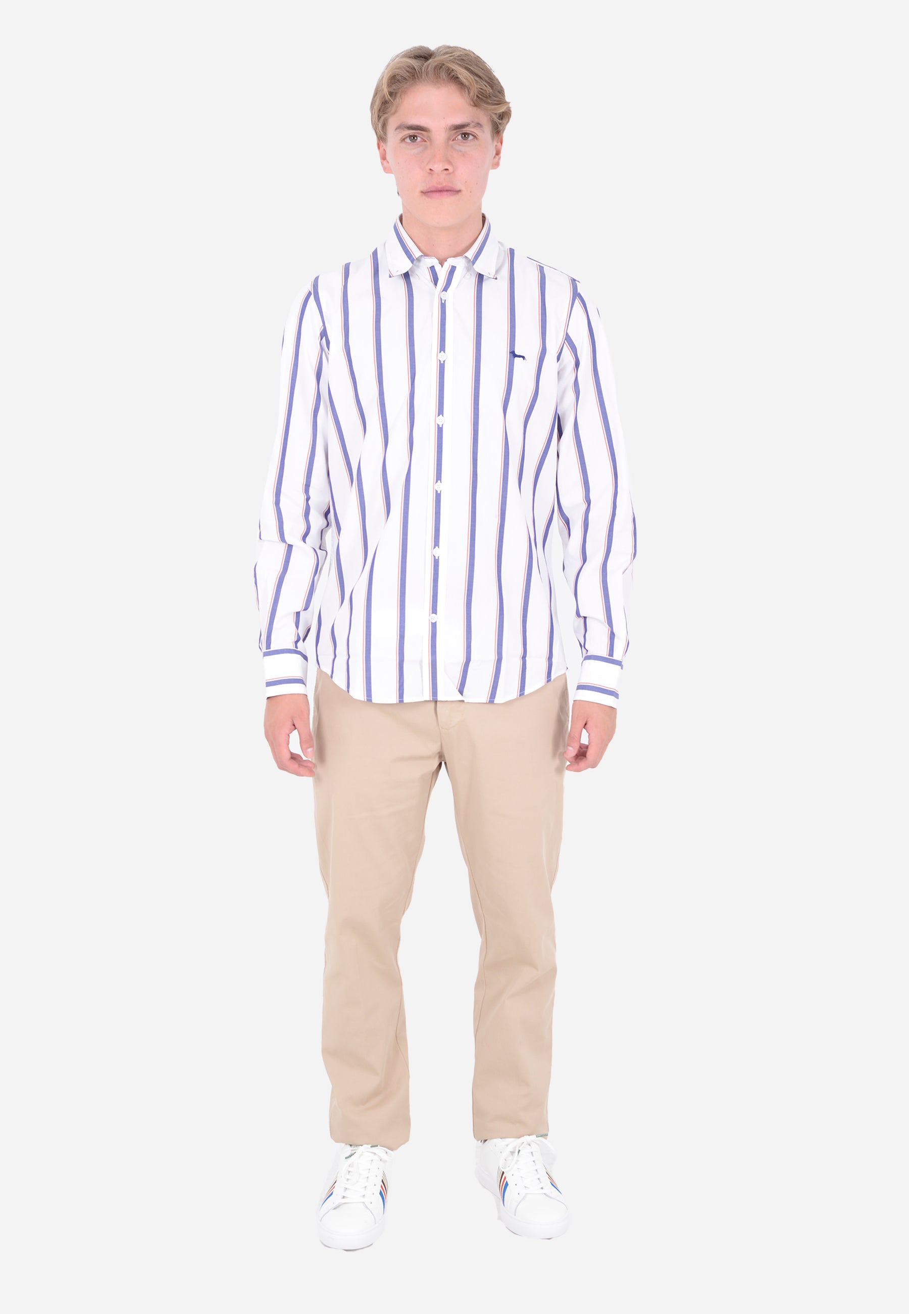 Camisa Rayas Clásica Blanco/Azul/Rojo H&B