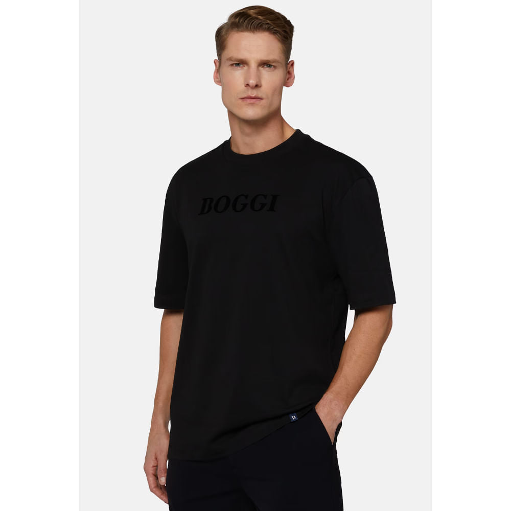 CAMISETA-TSHIRT BOGGI NEGRO ALGODON