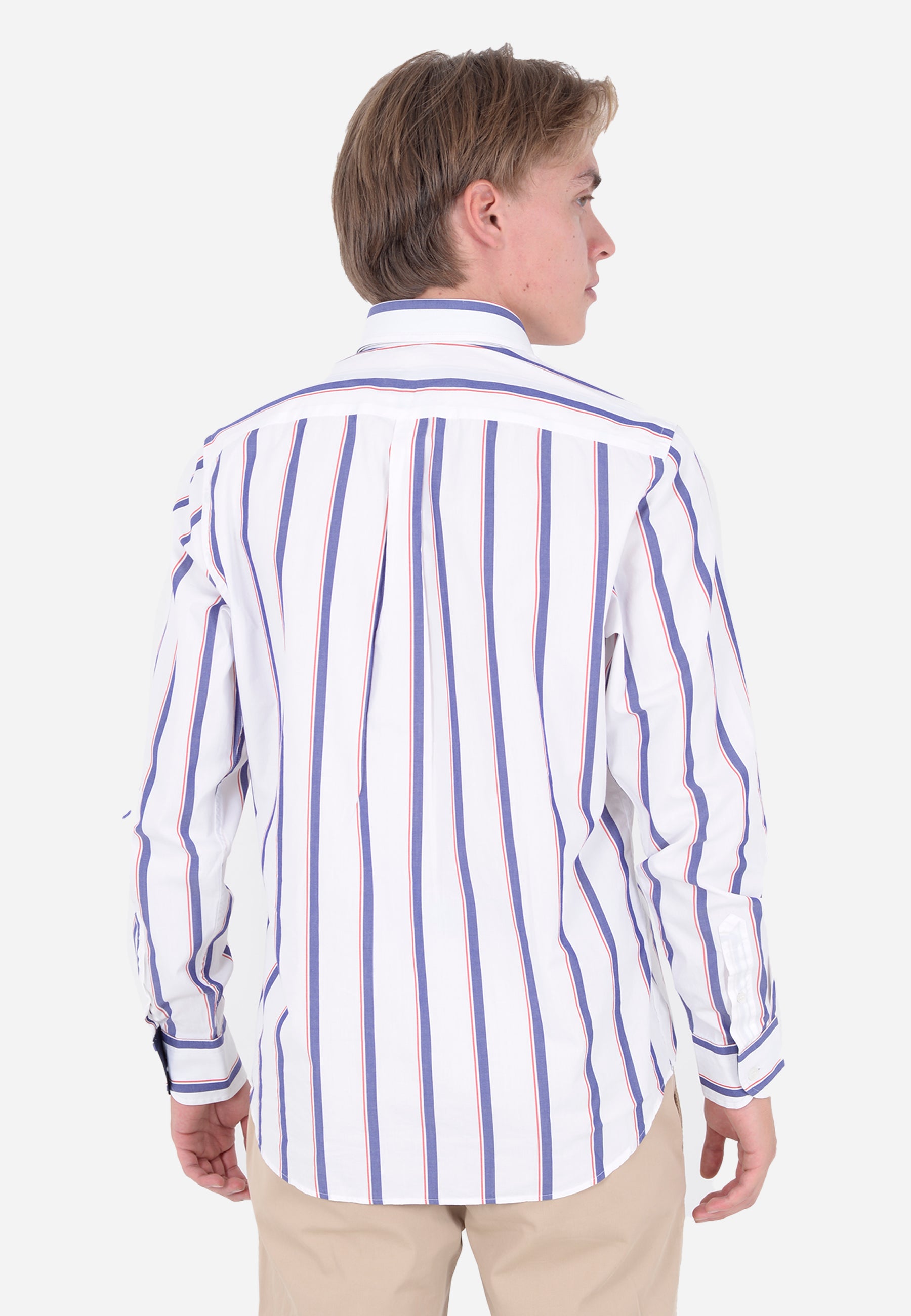 Camisa Rayas Clásica Blanco/Azul/Rojo H&B