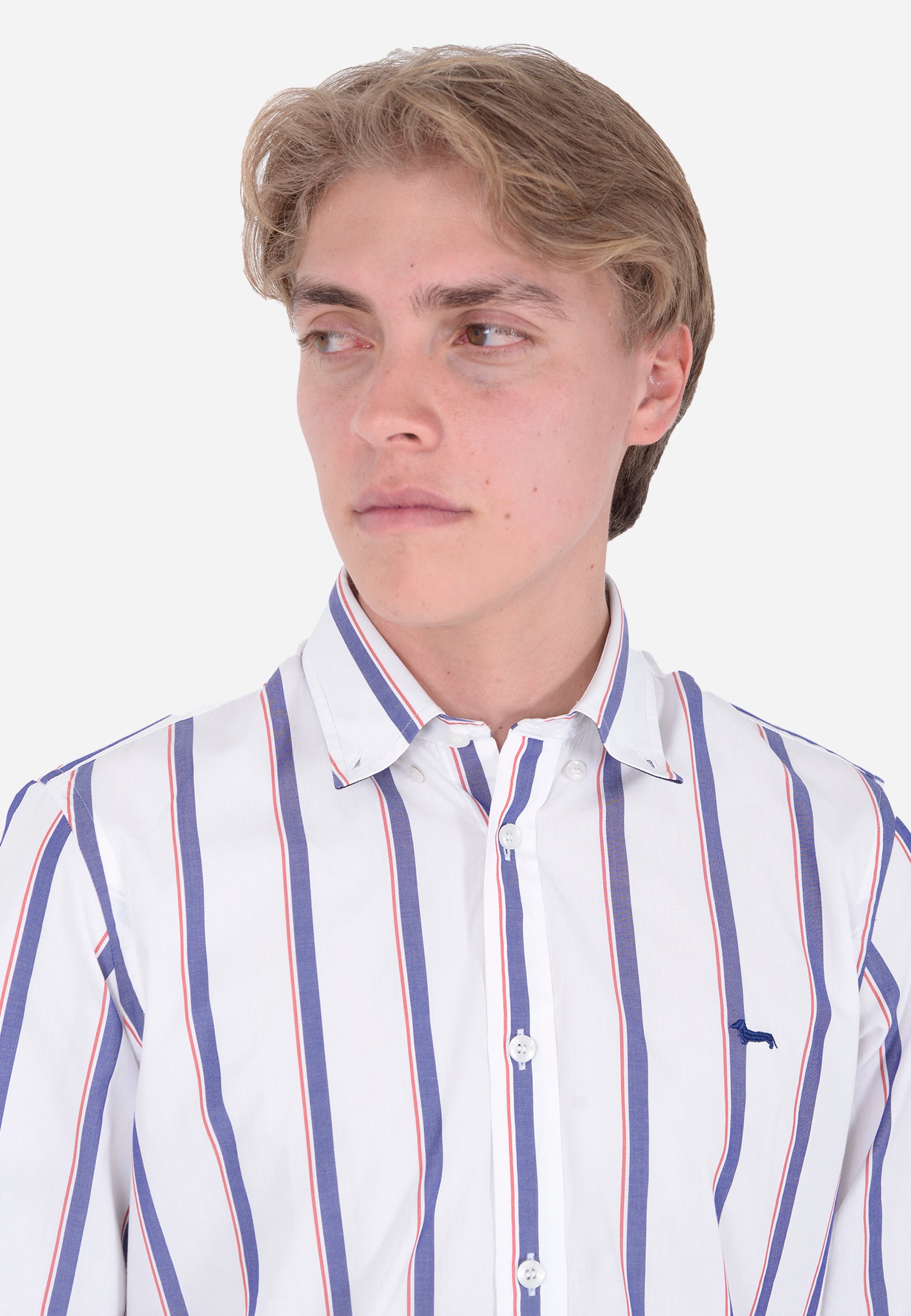 Camisa Rayas Clásica Blanco/Azul/Rojo H&B