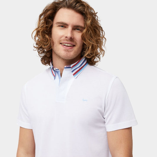 CAMISETA POLO HARMONT & BLAINE BLANCO ALGODÓN (LRL003020004S16-100)