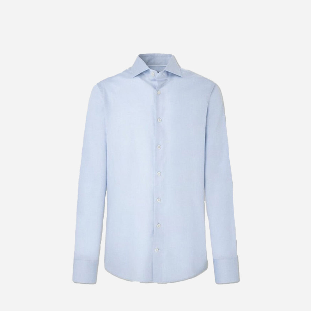 Camisa Rayas Finas Azul H.L.