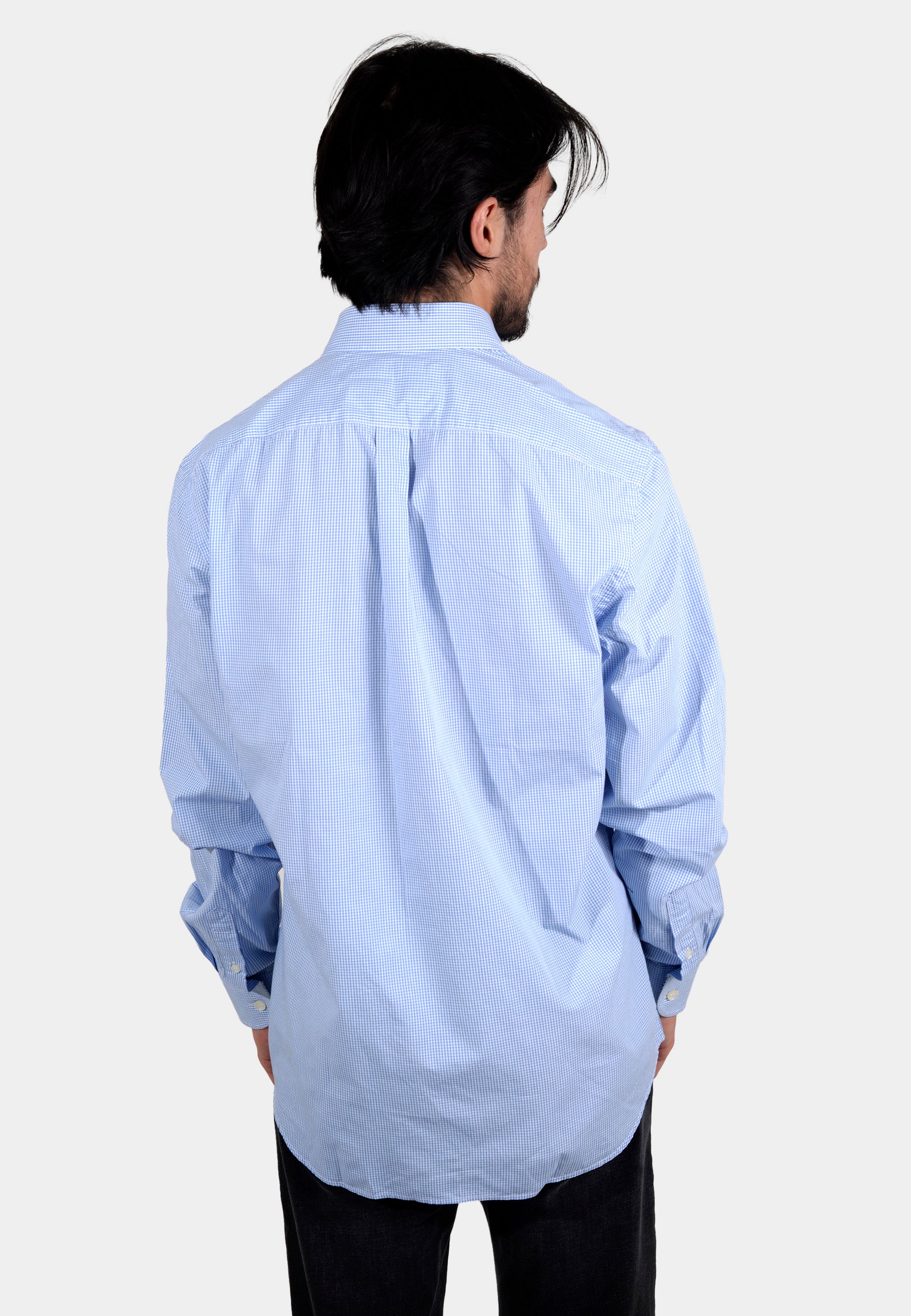 Camisa azul Con Micro Estampado H&B