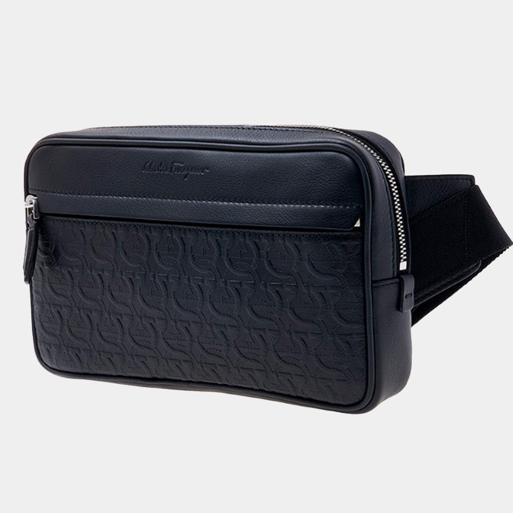 MALETA FERRAGAMO NEGRO CUERO + FABRIC (757922-241214)