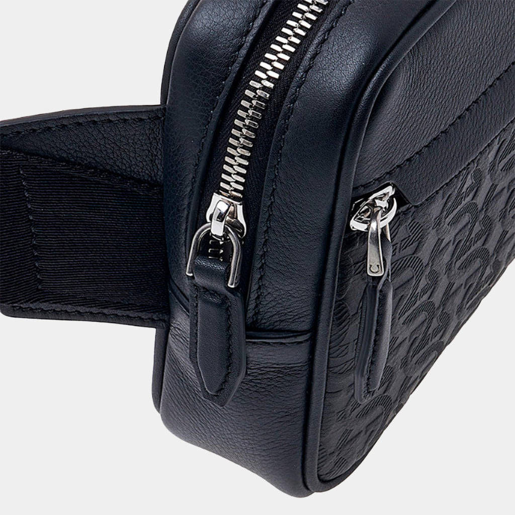 MALETA FERRAGAMO NEGRO CUERO + FABRIC (757922-241214)