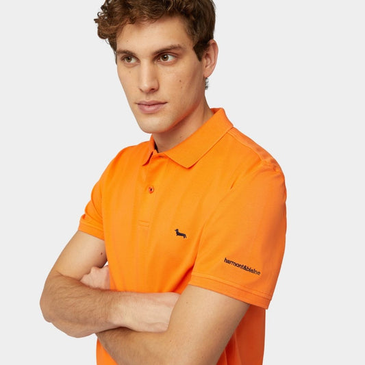 CAMISETA POLO HARMOT & BLAINE NARANJA ALGODÓN (LRL030021148-402)