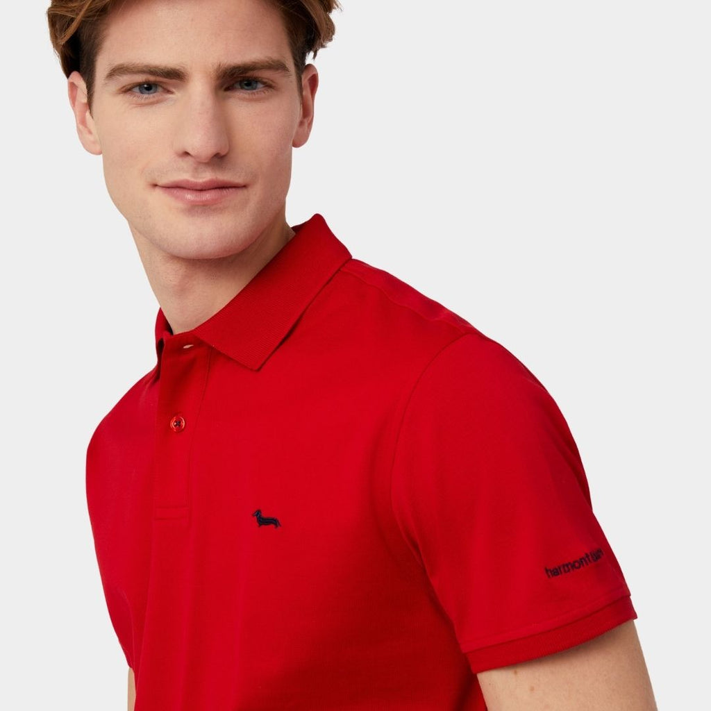 CAMISETA POLO HARMONT & BLAINE ROJO ALGODÓN (LRL030021148-501)