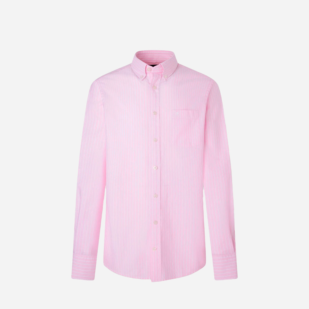 Camisa Clásica  Cuello Abotonado Rosa H.L.