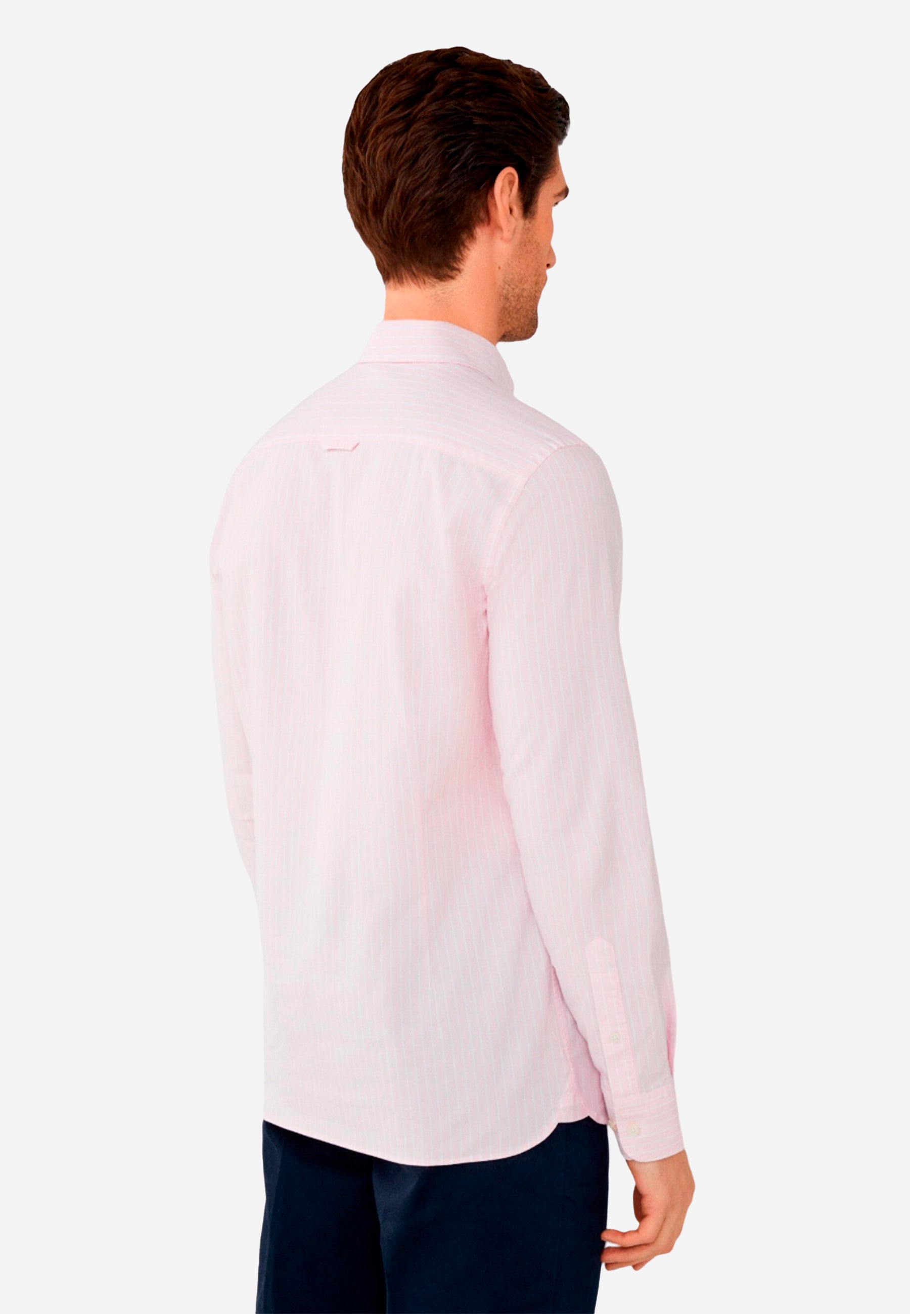 Camisa Clásica  Cuello Abotonado Rosa H.L.