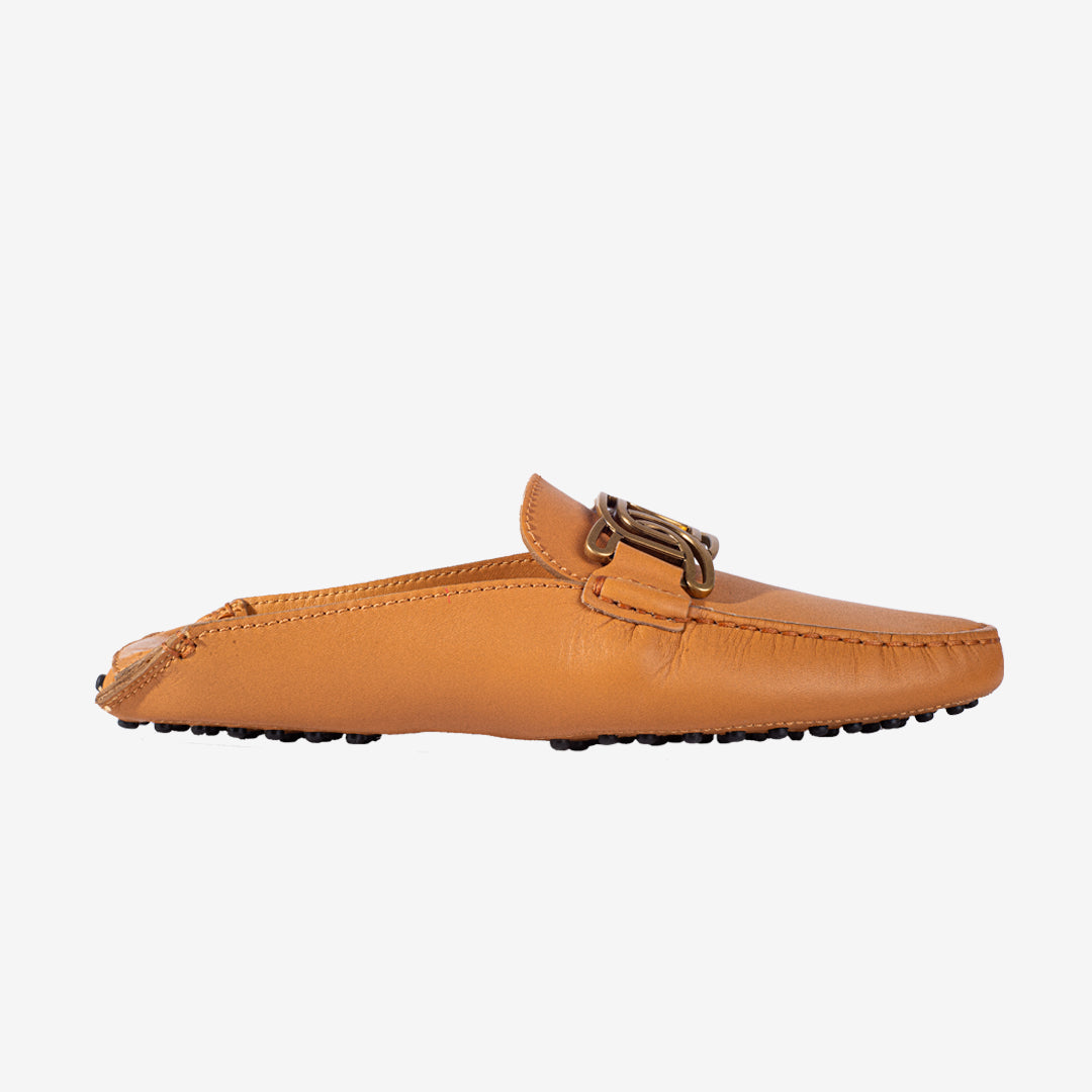 Zapato Dama Tipo Mule Gommino Café T.