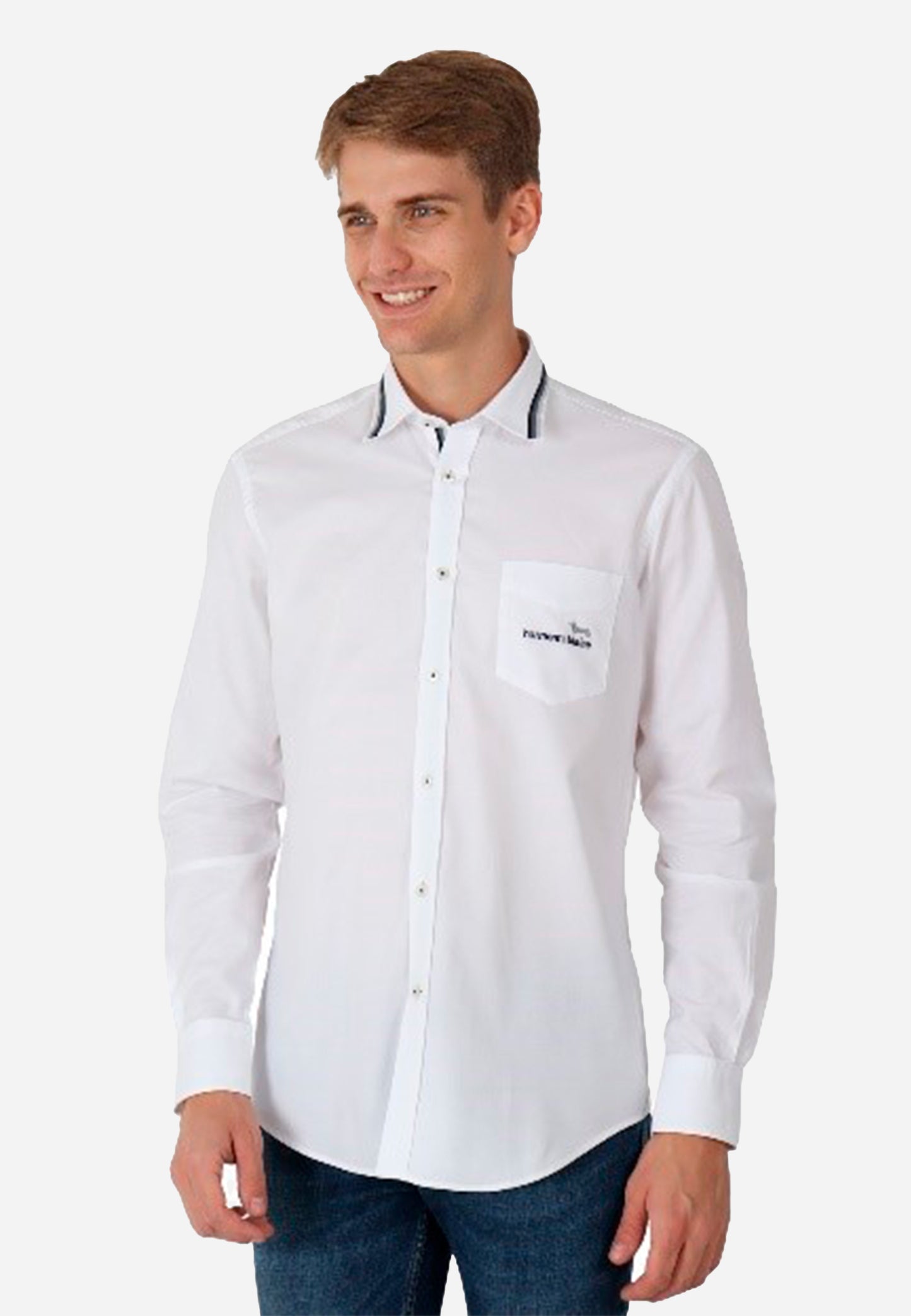 CAMISA SPORT HARMONT & BLAINE BLANCO ALGODON (CRM515011760N)