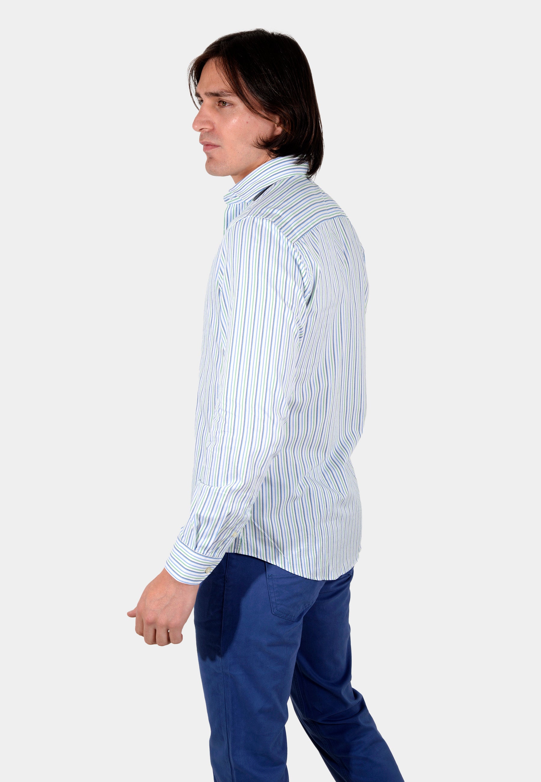 Camisa Milano Rayas Azul H&B