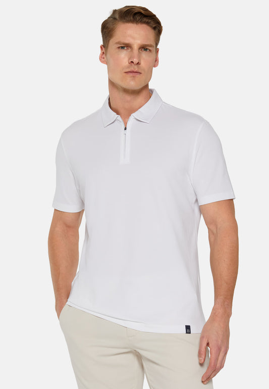 CAMISETA POLO BOGGI BLANCO ALG + POLIES+ ELAS T-M